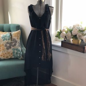 Hi low black dress